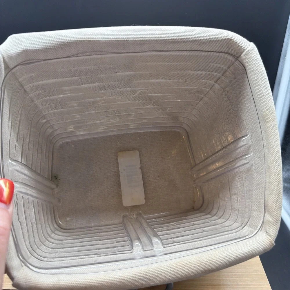 Longaberger 2010 Dark Stain Sort & Store Medium Bin Basket Liner Protector